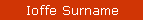 Ioffe Surname